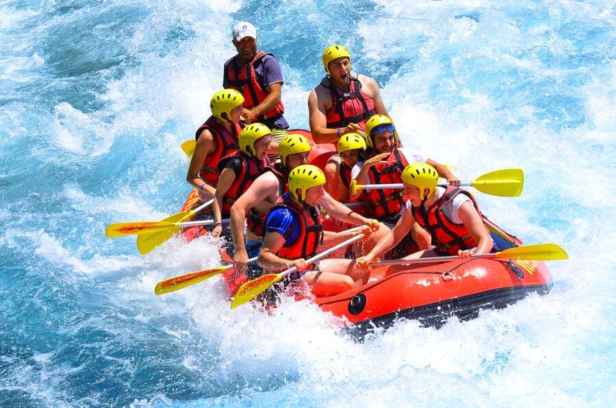From city of Side: Beskonak Rafting Tour with Lunch - Water fights and the group atmosphere