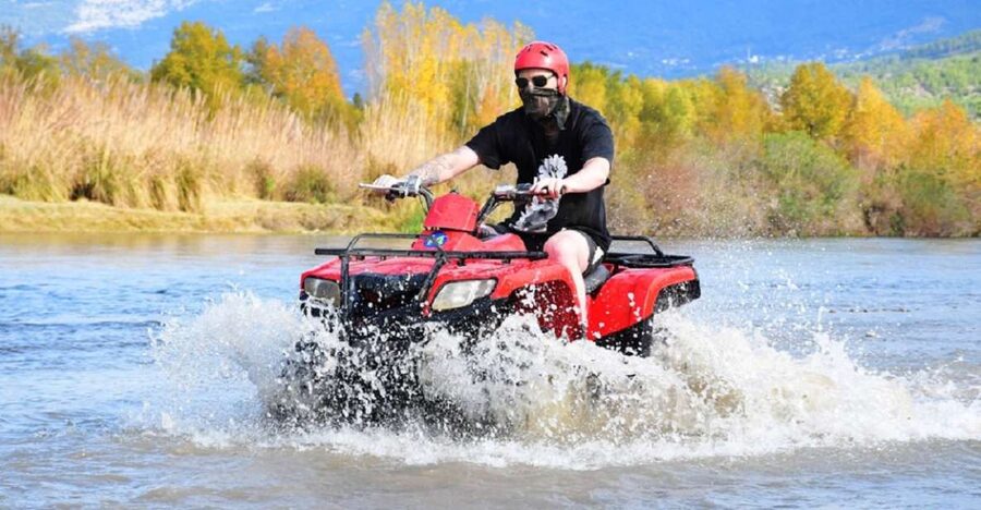 From city of Side: Taurus Mountains Quad ATV Tour - Leaving Side for the Taurus foothills