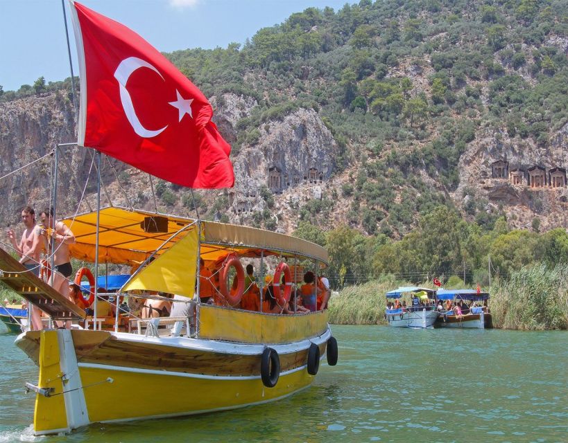 From Fethiye: Dalyan Day Trip with Mud Bath and Turtle Beach - Lunch on the boat