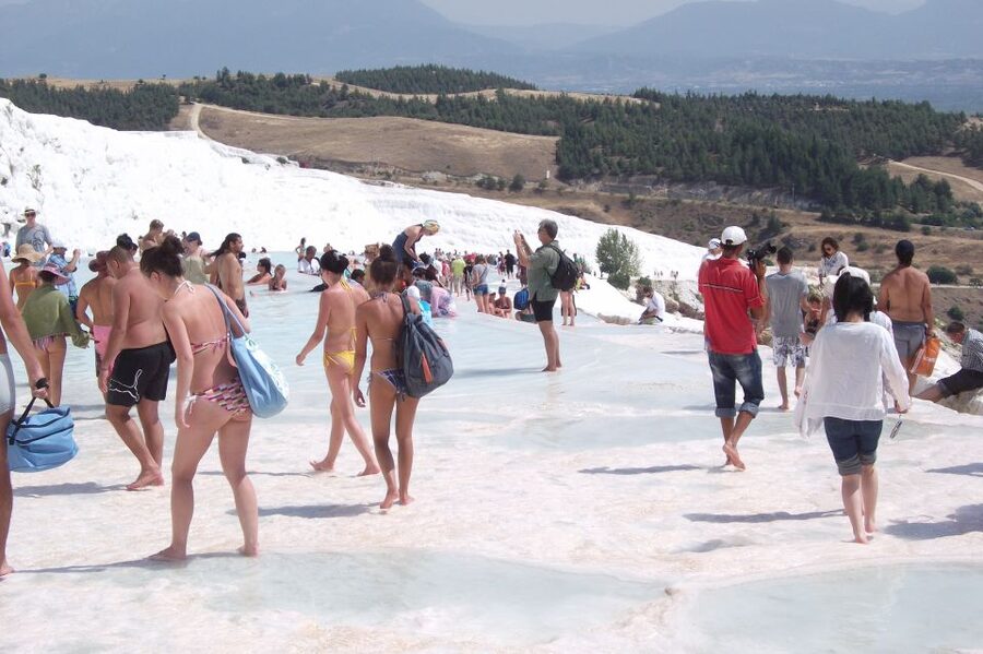 From Kusadasi and Selcuk: Pamukkale and Hiearapolis Tour - Walking through Hierapolis in one hour