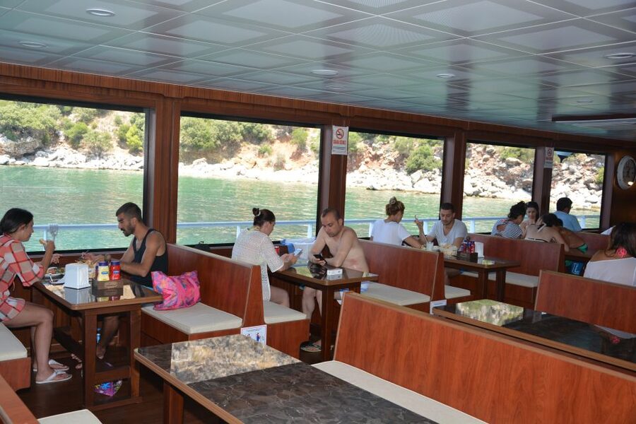 From Marmaris: Day Trip by Glass Bottom Semi Submarine - Aquarium Bay, the first chance to swim