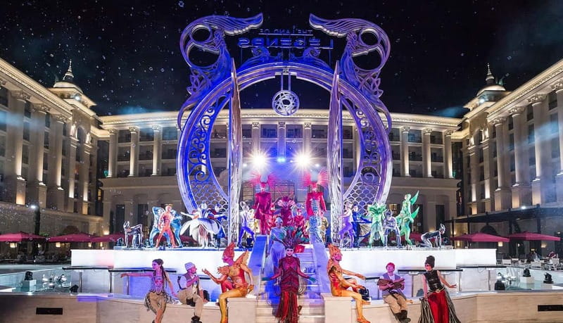 From Side: Land Of Legends Night Show With Transfer - Leaving Side by shared shuttle