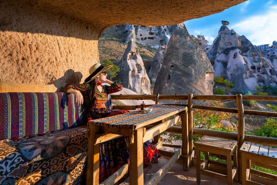 Full Day Cappadocia Red and Green Combined Tour - Starting the day above Göreme