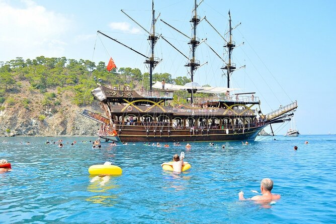 GONSTER : Luxury Pirate Boat Trip Lunch & Soft Drinks & Transfer - From Antalya to Kemer by minibus