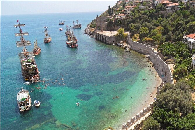 Halal Concept Short Pirate Boat Tour in Alanya - Reaching the unusual beach and Red Tower
