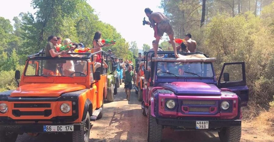 Icmeler Jeep Safari, Lunch, Water Fight, Colour & Foam Party - Jesus Beach and its natural sand path