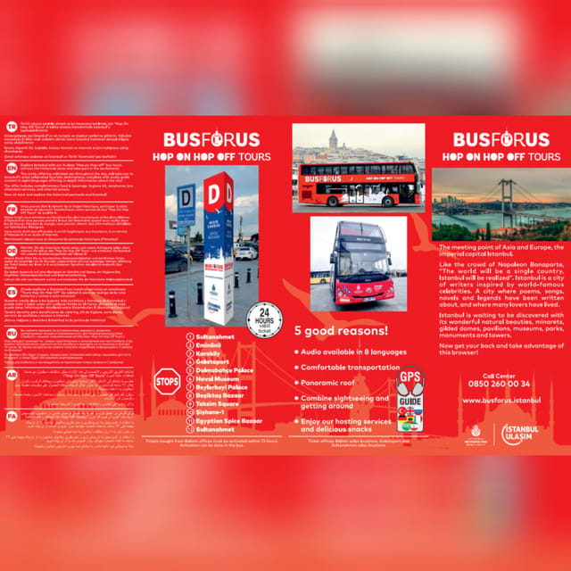 Istanbul: 48-Hour Hop-On Hop-Off Double Decker Bus Ticket - Stops 2 through 6: use the red route as an overview