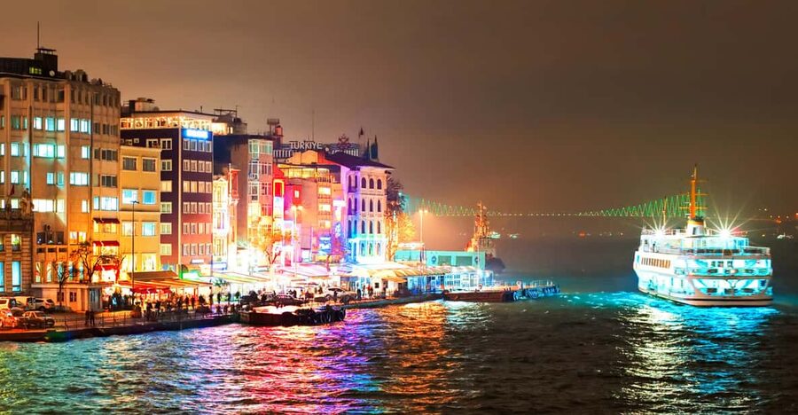 Istanbul: Bosphorus Dinner Cruise Incl. Drinks with Transfer - The European shore: Dolmabahçe, Çırağan, and Ortaköy
