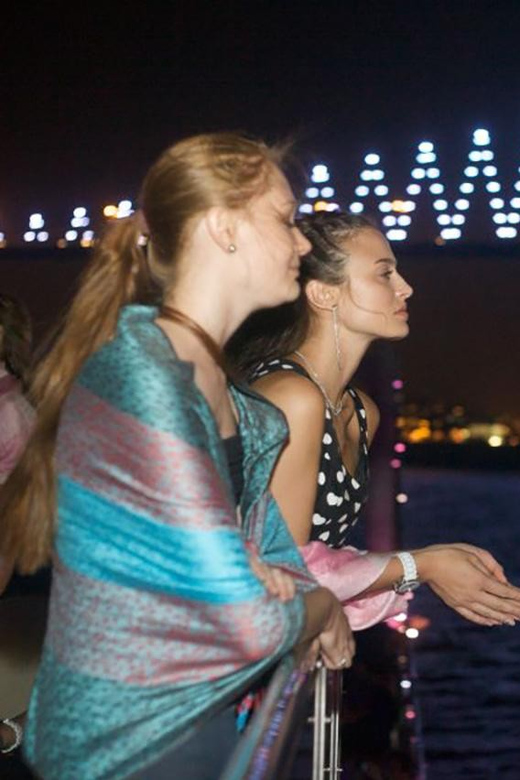 Istanbul: Bosphorus Night Dinner Cruise with Private Table - Çırağan Palace and the first bridge crossing