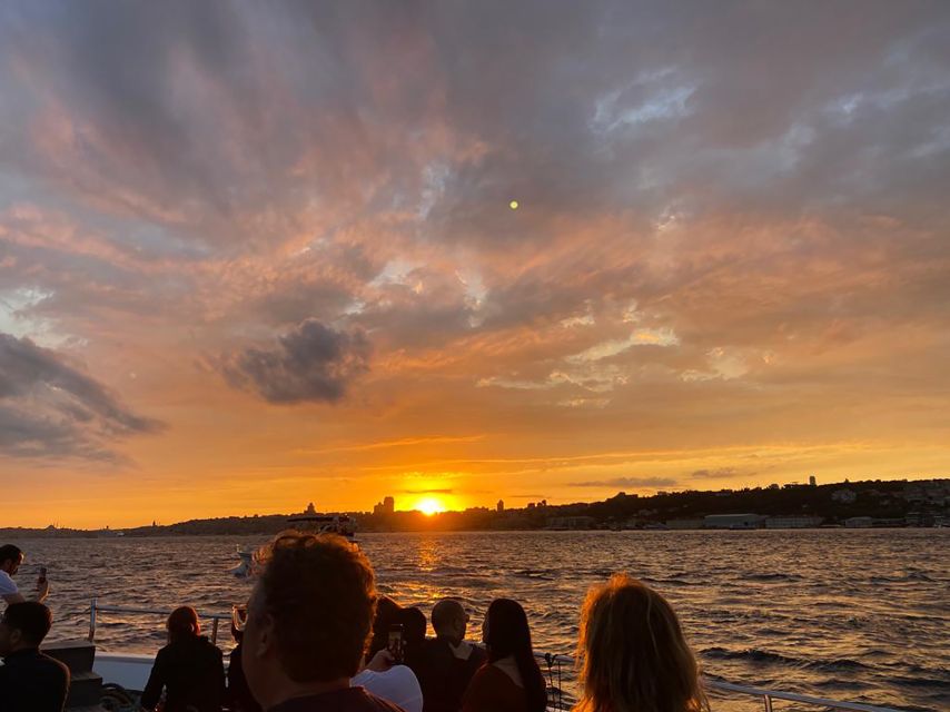 Istanbul: Bosphorus Sunset Cruise with Snacks and Wine - Ortaköy Mosque and the first bridge views