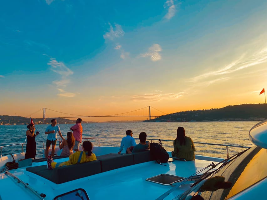 Istanbul: Bosphorus Sunset Yacht Cruise with Live Guide - Under the Bosphorus Bridge and past Arnavutkoy