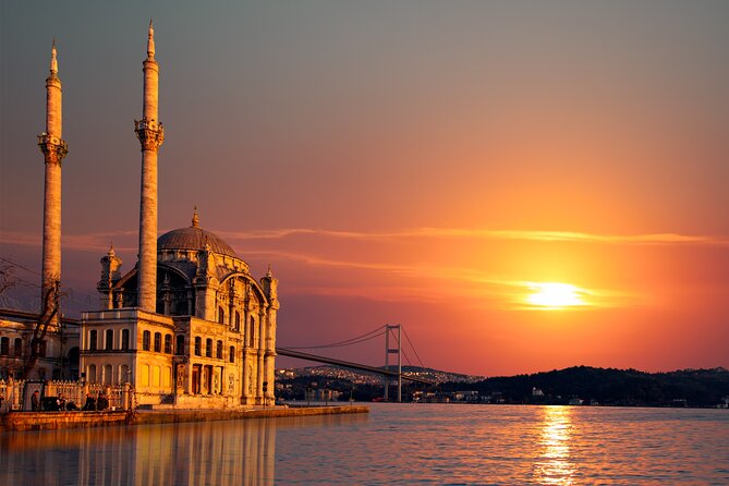 Istanbul Bosphorus Sunset Yacht Cruise with Snack and Refreshment - The Bosphorus Bridge and the crossing between continents