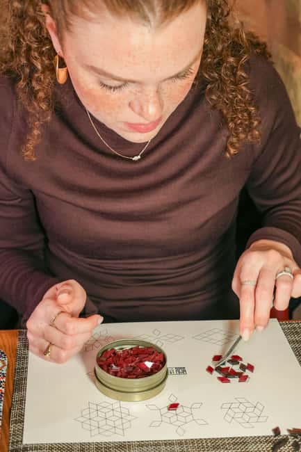 Istanbul: Mosaic Candle Holder Workshop - Adding the final pieces and packing your souvenir