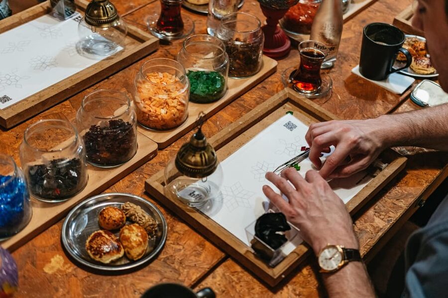 Istanbul:Original Turkish Mosaic Lamp Workshop w/ Snacks - Tea, coffee, cookies, and a useful pause