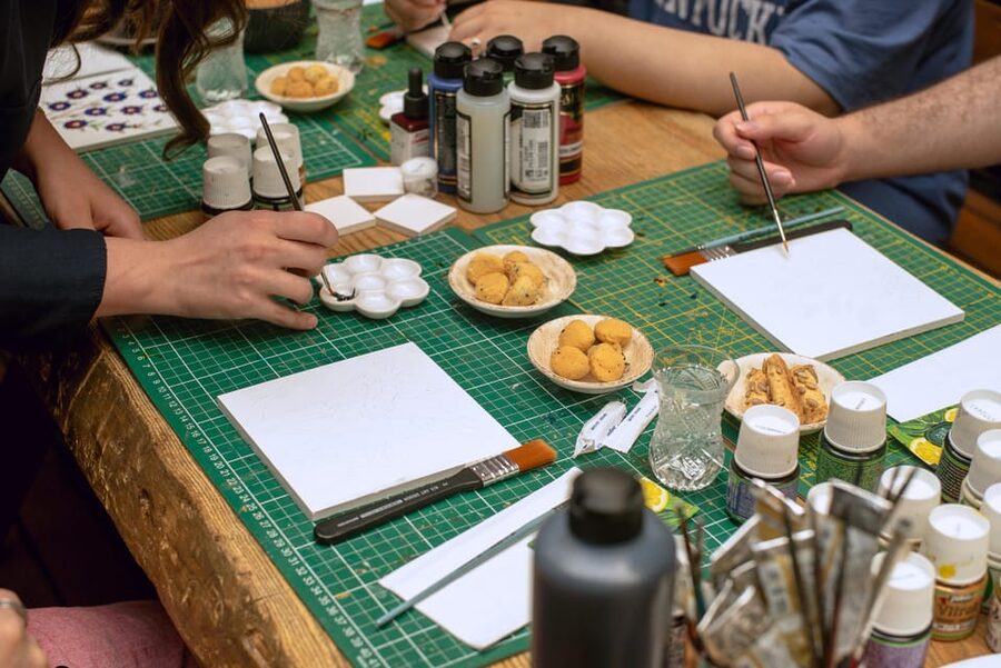 Istanbul: Turkish Tile Painting & Ceramic Workshop w/ Snacks - Tea, coffee, and handmade Turkish snacks