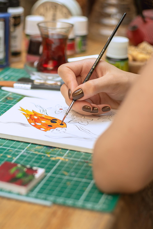 Istanbul: Turkish Tile Painting & Ceramic Workshop w/ Snacks - Arriving at Merhaba Pastaneleri Sirkeci