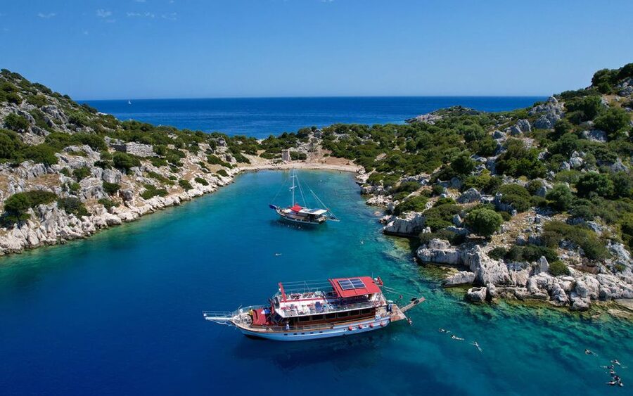 Kas: Full-Day Boat Tour with Lunch - Harbour Mouth Bay and Big Pebble Beach