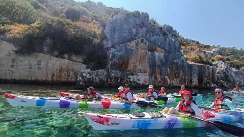 Kekova Guided Sea Kayaking Tour - Passing the Sunken City of Kekova by kayak