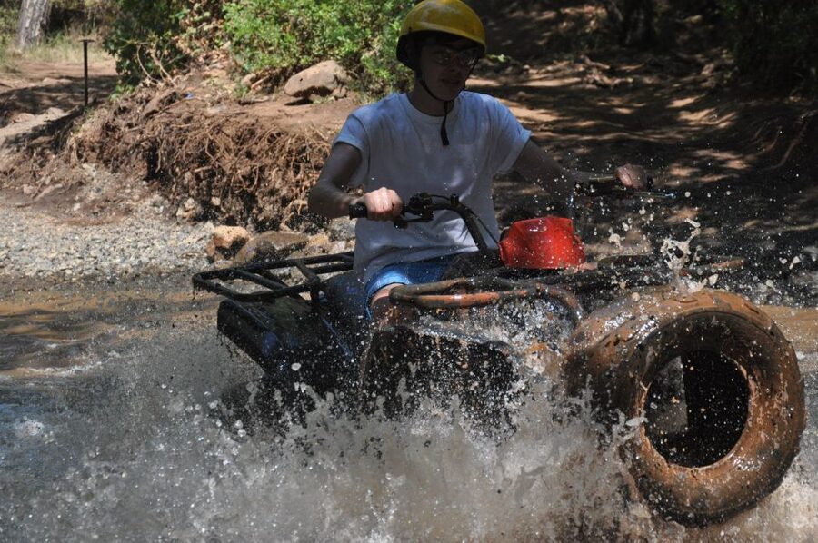 Kemer: Forest, Mud, and Streams Quad Safari Tour with Pickup - The 1.5-hour route through hills and streams