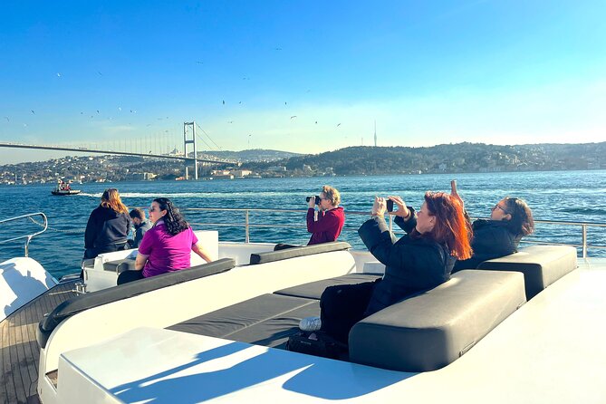 Luxury Bosphorus Yacht Tour – Asian Side Stop & Exploration - Boarding at Kabataş and settling onto the yacht