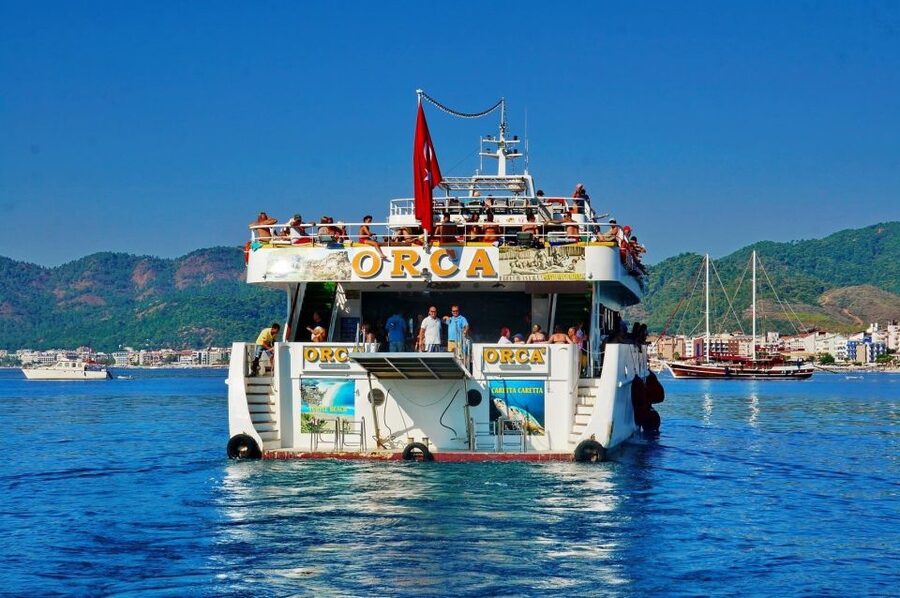 Marmaris: Dalyan Cruise, Turtle Beach & Mud Baths with Lunch - Lunch on board with Dalyan scenery