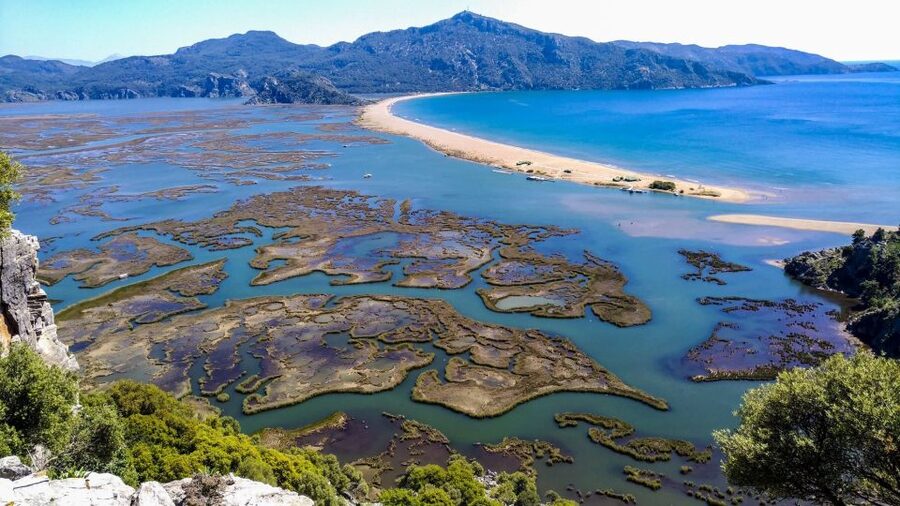 Marmaris: Dalyan Turtle Beach Tour with Mud Bath & Lunch - Cruising beneath the Lycian rock tombs