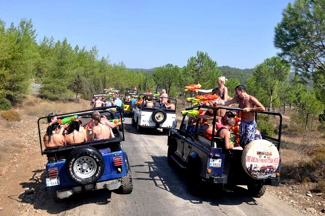 Marmaris Jeep Safari Tour With Waterfall and Water Fights - Lunch in Orhaniye keeps the day moving