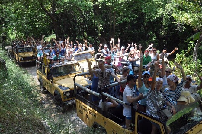 Marmaris Jeep Safari Tour With Waterfall and Water Fights - Pickup starts above Marmaris