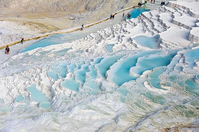 Pamukkale Hierapolis and Cleopatra's Pool Tour with lunch from Antalya - Walking the Pamukkale terraces