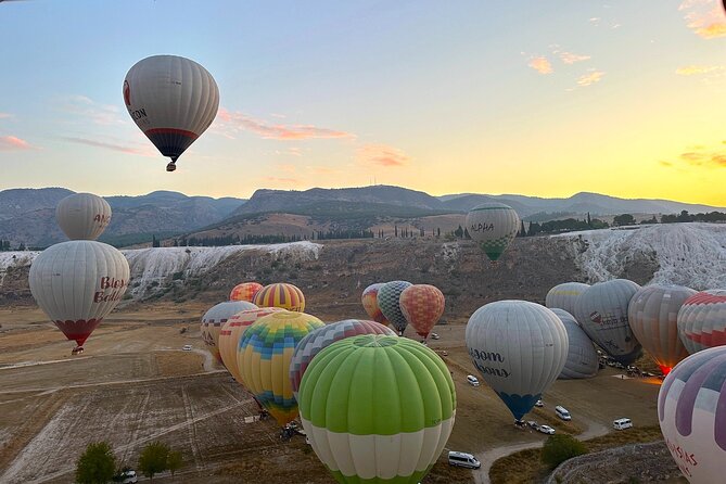 Pamukkale : Hot Air Balloon Sunrise Flight w/Transfer - Landing, champagne, and the flight certificate