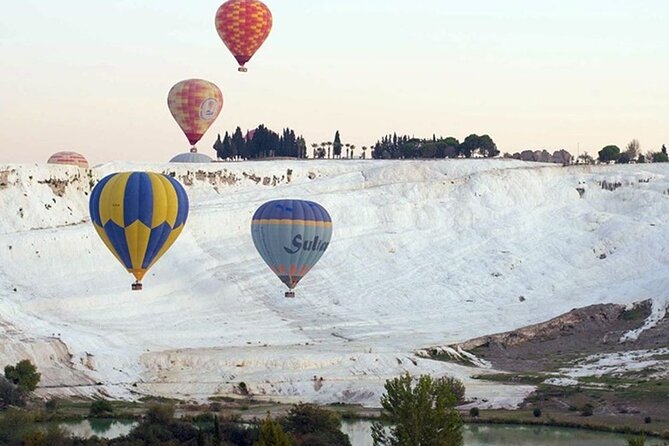 Pamukkale Hot Air Balloon w/Flight Certificates,Champagne Toast & Hotel Transfer - Preparing for the basket and burner