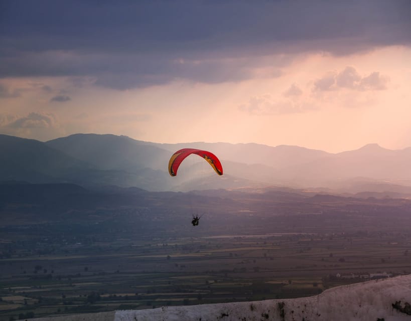 Pamukkale: Tandem Paragliding with Ancient Hierapolis Views - The launch: a few steps, then open air