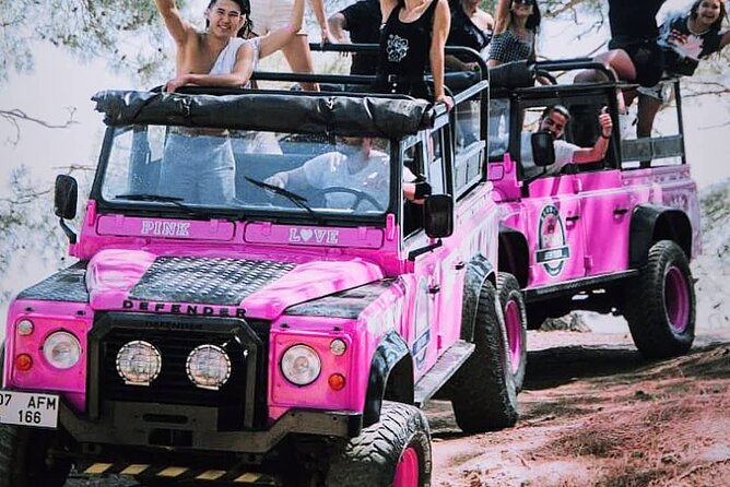 PINK JEEP TOUR - Alanya Jeep Safari - Lunch, Water Slides, and the Social Atmosphere