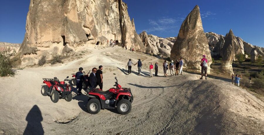 Quad Safari through the Sword, Love & Rose Valleys - Cavusin Old Greek Village brings a rougher stop