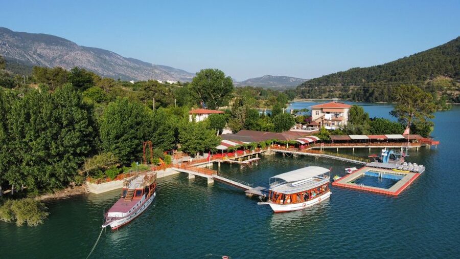 Side: Green Canyon and Waterfall Jeep Safari with Lunch - Green Canyon and Oymapinar Dam views
