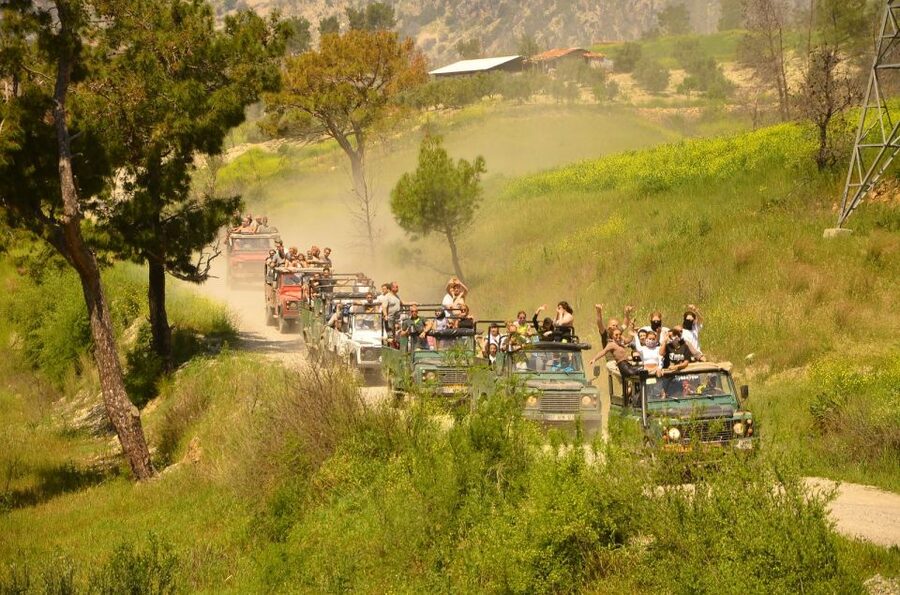 Side: Green Canyon and Waterfall Jeep Safari with Lunch - Water fights, foam, and the practical side of fun