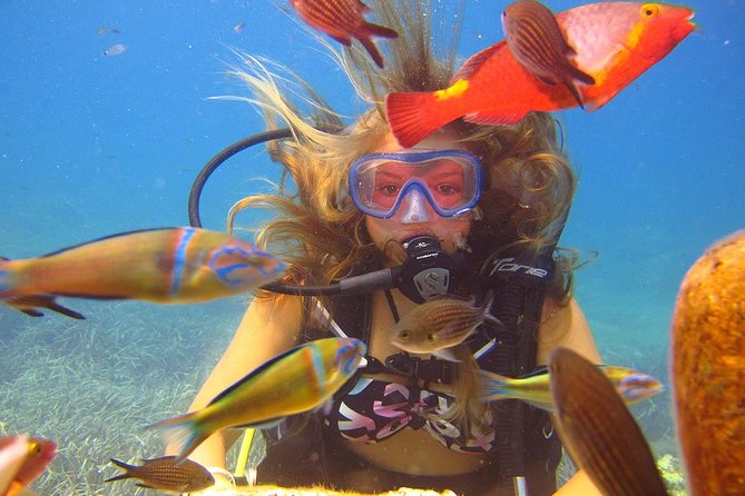 Side: Scuba Diving Under Water Museum - Getting fitted with scuba equipment