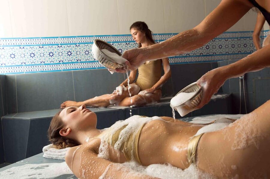 Side: Turkish Bath Experience with Transfer & Massage - The hot room and sauna: 15 minutes to slow down