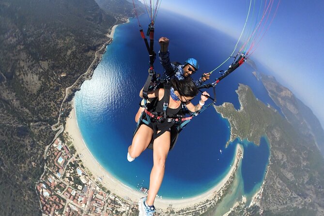 Tandem Paragliding Flight Experience Babadağ Mountain Fethiye - Landing in Ölüdeniz